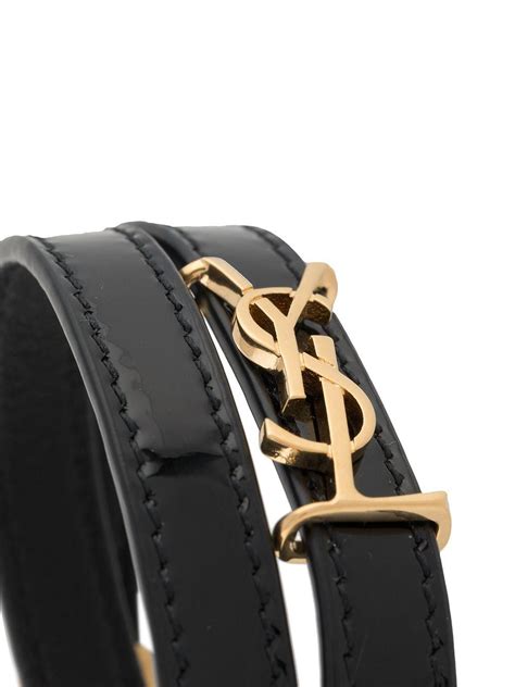 yves saint laurent leather bracelet.